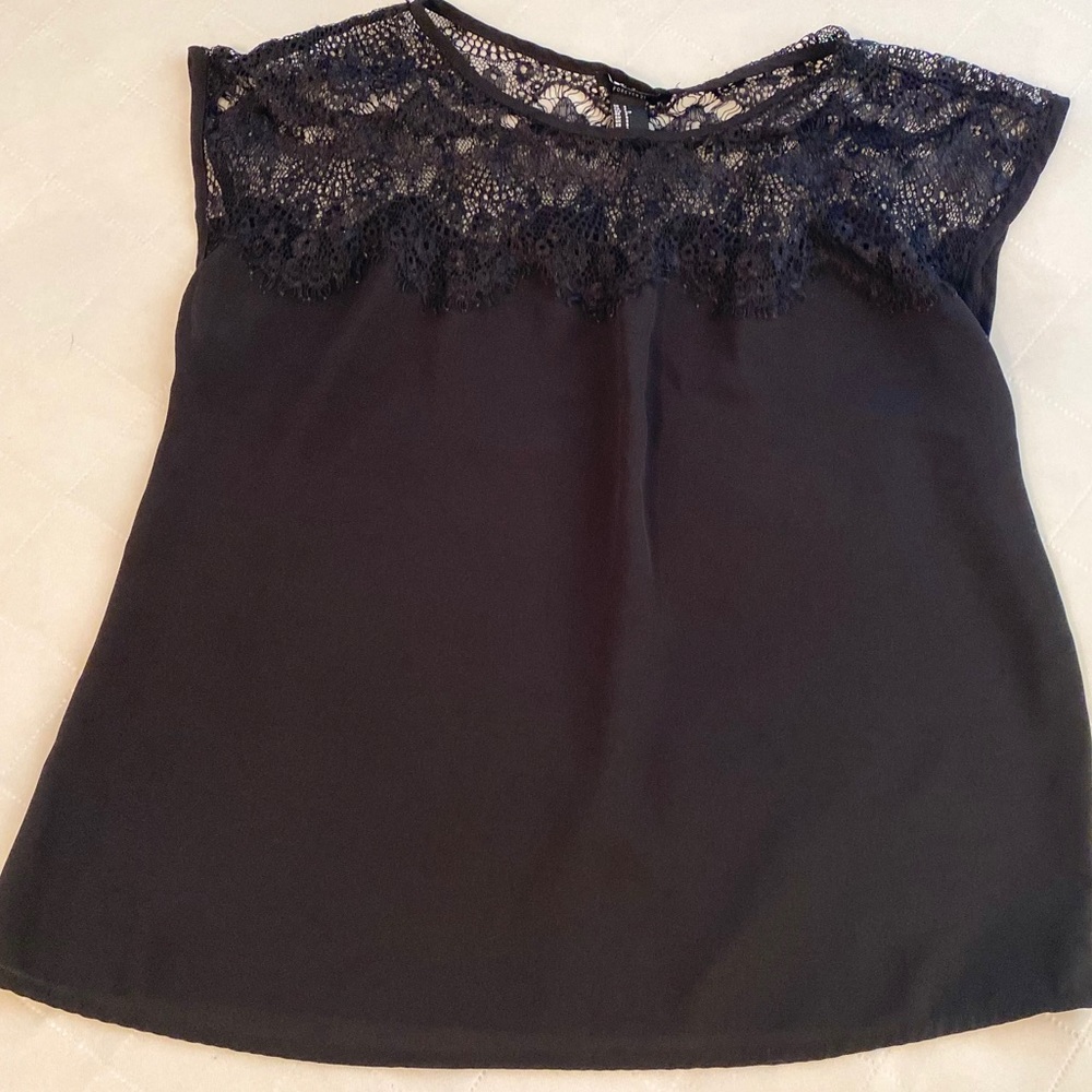 Black lace blouse